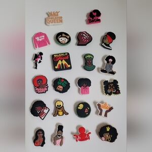 22 Shoe Charms Black Woman, Girl, Barbie, Afro &